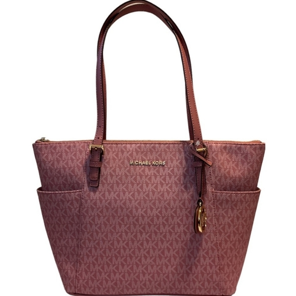Michael Kors Handbags - Michael Kors pink logo tote bag